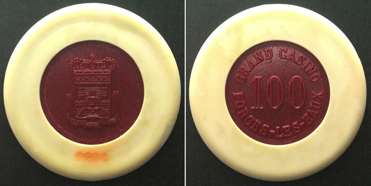 1955 FORGES-LES-EAUX Jeton 100 Francs ND (ca. 1955) GRAND CASINO 57mm AU