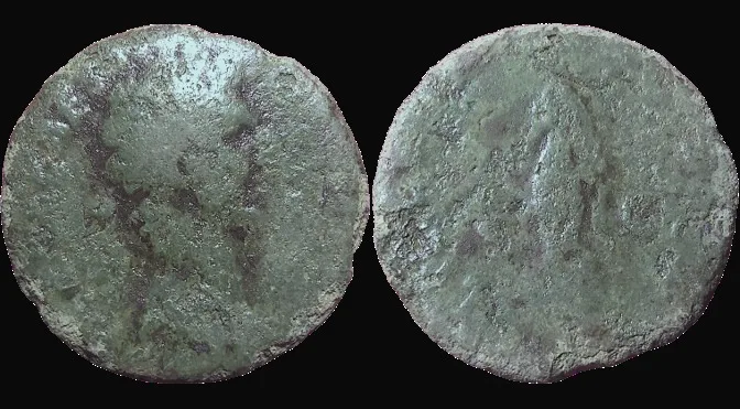 NERVA AE 27mm, 7.5gm AS. Libertas standing, holding pileus & scepter.