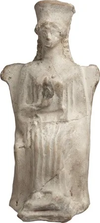 Greek Boetian Terracotta Statuette of a Goddess