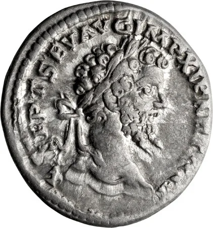 Septimius Severus Kraay Overstrike. Denarius