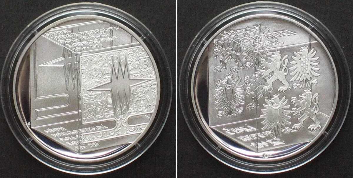 200 Kronen 2006 CZECH REPUBLIC 200 Korun 2006 Glass Making School Kamenicky Senov, silver Proof