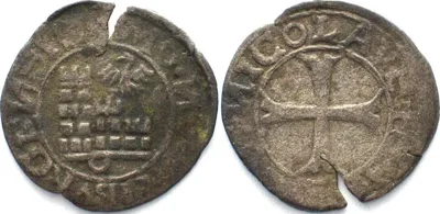 1530 Swiss Cantons FRIBOURG Kreuzer ND (ca.1530) billon VF+