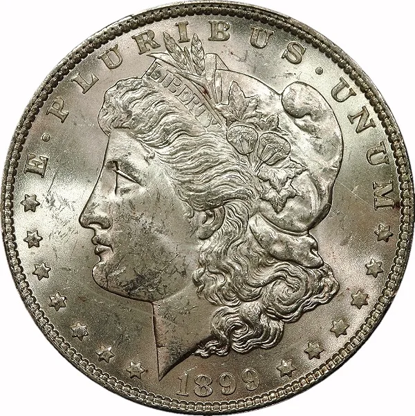 Morgan Dollar, 1899, $1, MS62 , PCGS