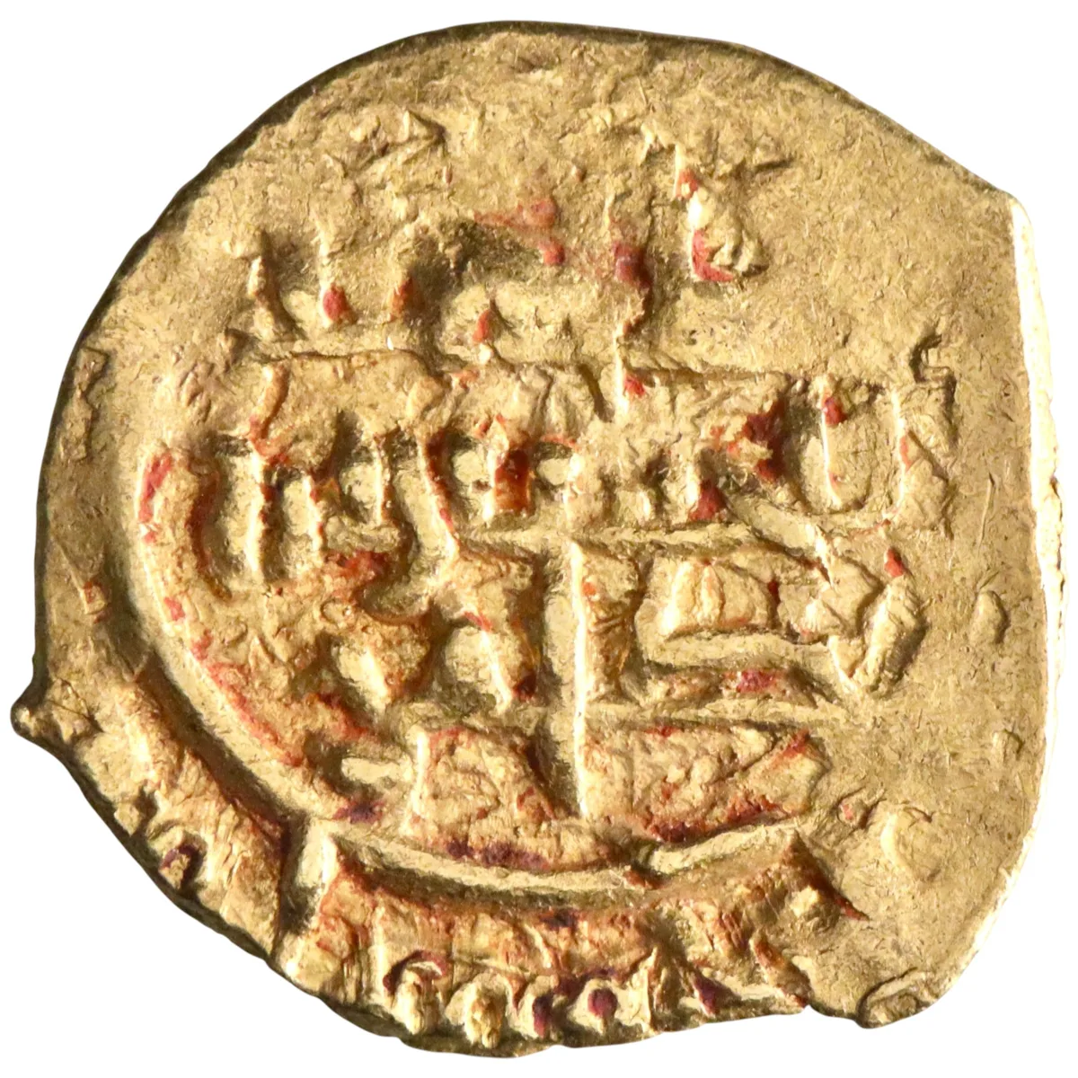 Saffarid: al-Husayn ibn Tahir (980-982+), gold fractional dinar (1.44g), Sijistan mint, AH 369-371+. Citing Abbasid caliph al-Ta'i'. Scarce.