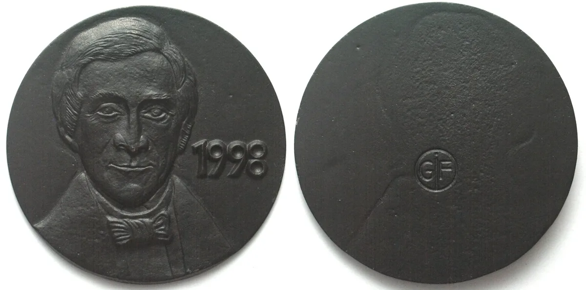 1998 FERDINAND REICH Annual plaque 1998 Cast iron medal by FOUNDRY INSTITUTE FREIBERG UNC