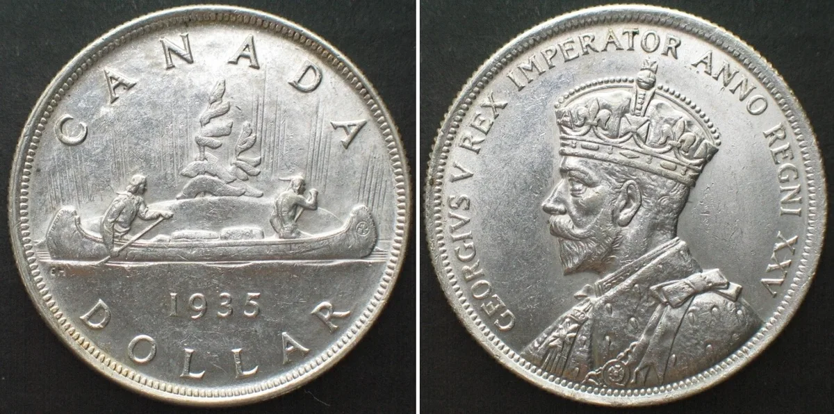 1935 CANADA Dollar 1935 Silver Jubilee GEORGE V silver UNC!!!