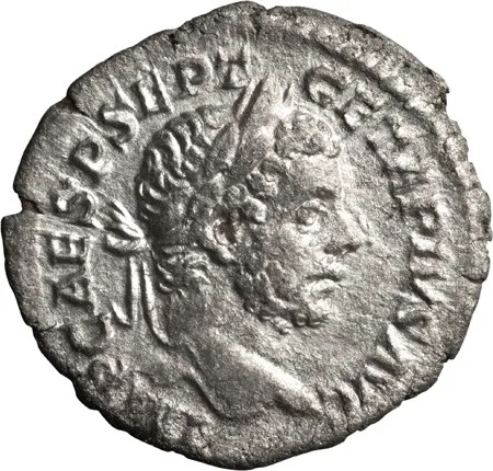 Geta as Augustus. Denarius