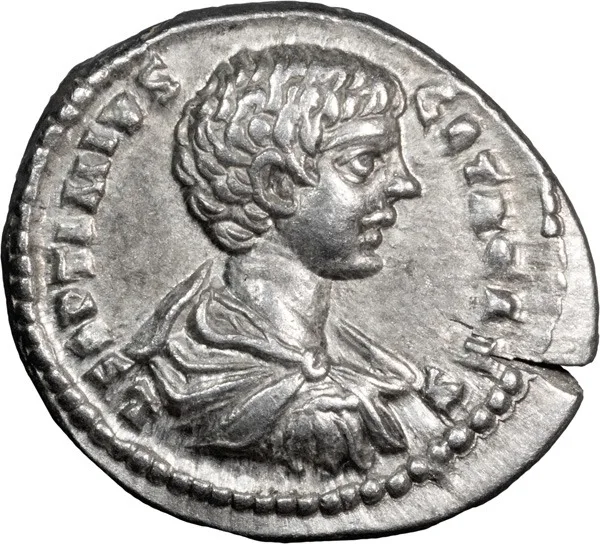 Geta as Caesar. Denarius
