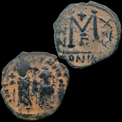 SASANIAN Byzantine Follis -- Khosrau II -- time of Heraclius