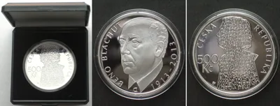 Kronen 2013 CZECH REPUBLIC. 500 Korun 2013, Beno Blachut, silver Proof