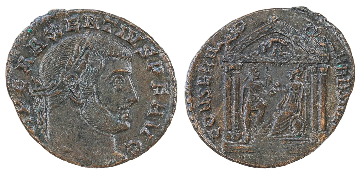 Maxentius, 307-312. Follis (Bronze, 25.82 mm, 5.58 g).