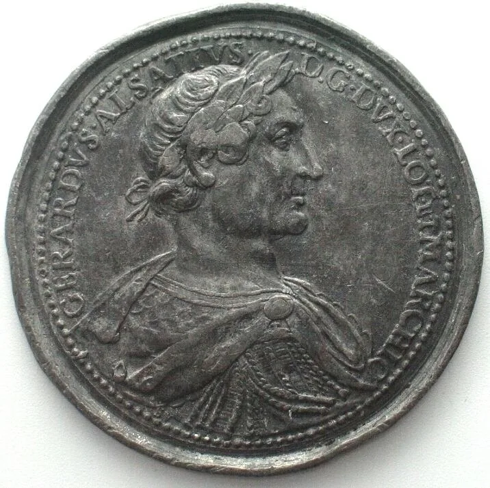 1728 France LORRAINE Gerard 1015-1070, Uniface pattern in lead 45mm EF
