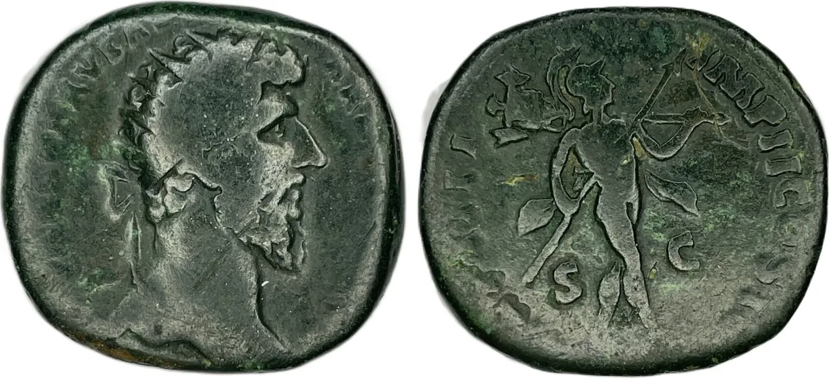 Lucius Verus AE Dupondius 163-164 Rome