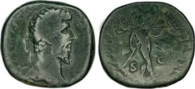 Lucius Verus AE Dupondius 163-164 Rome