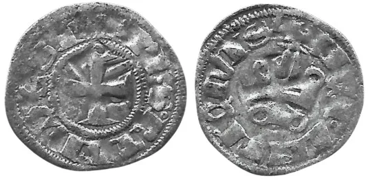 Crusader States, Frankish Greece 13th-15th Century AD, Billon Denier 18.5mm 0.5g