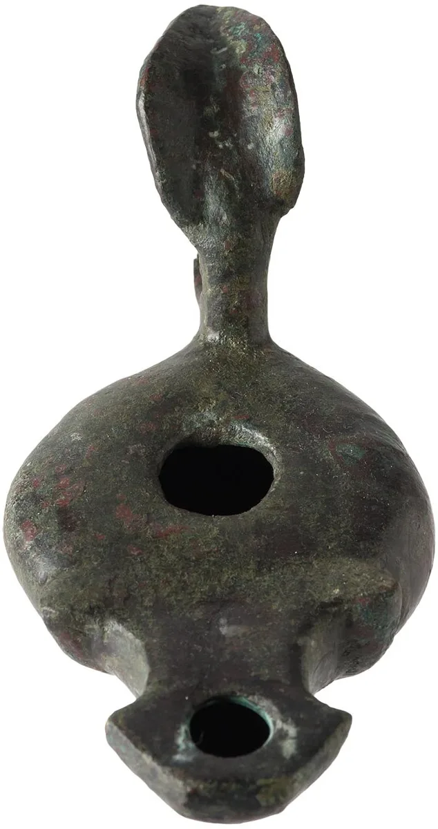 Late Roman, Early Byzantine Bronze Oil Lamp