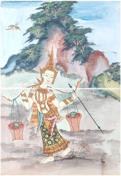 Thai Ratanakosin Framed Manuscript Painting