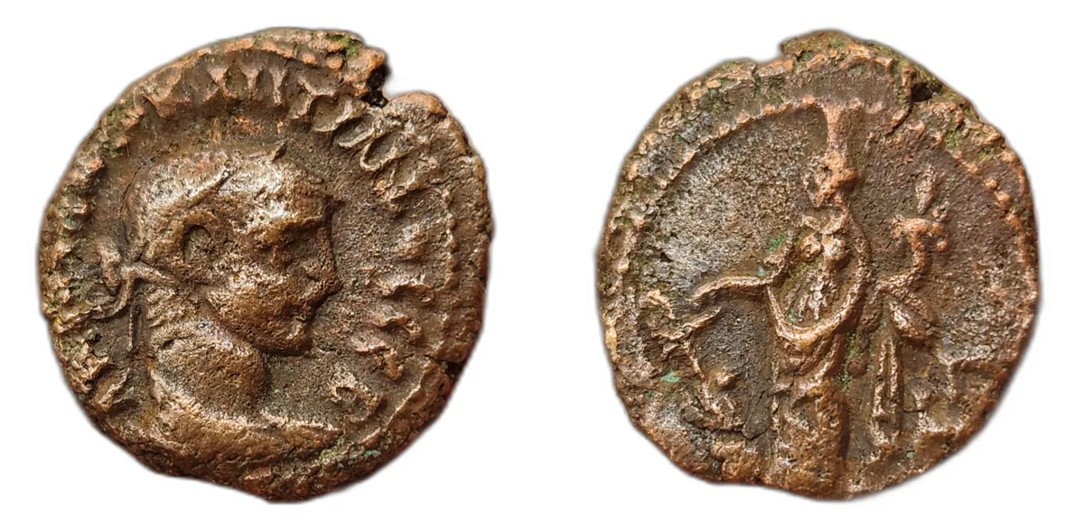 Potin Tetradrachm - Diocletian - Alexandria - Tyche Reverse
