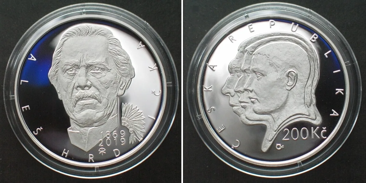 Kronen 2019 CZECH REPUBLIC. 200 Korun 2019, Ales Hrdicka, silver Proof