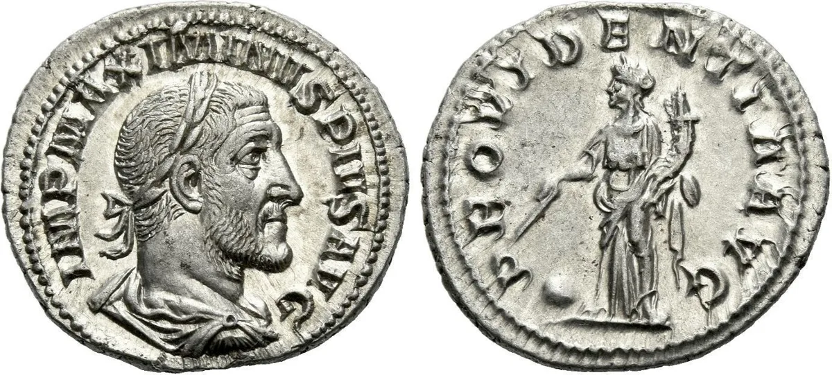 The Roman Imperial. Maximinus I. AD 235-238. AR Denarius (3.21g). Rome