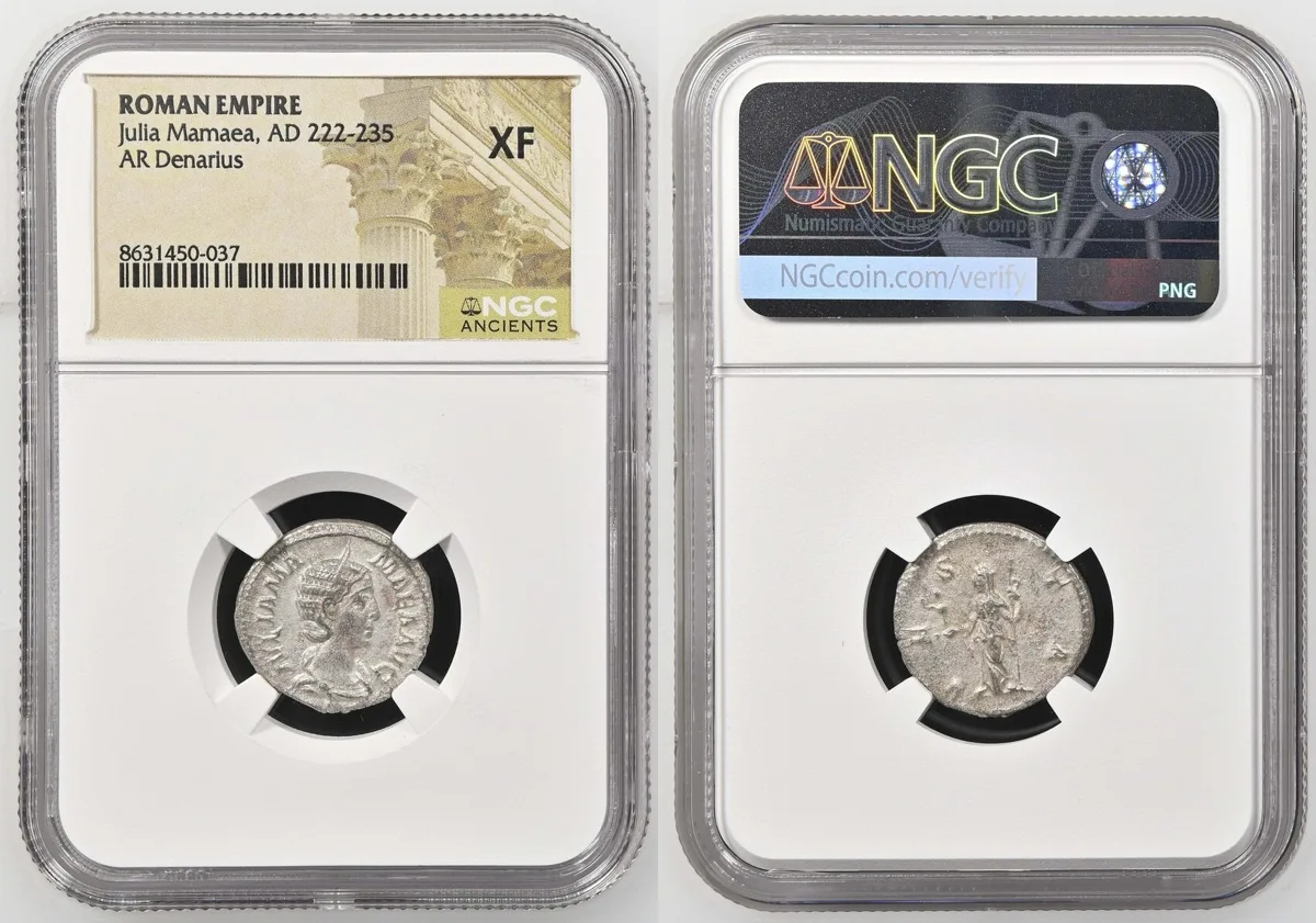 Denarius 222-235 AD Julia Mamaea XF
