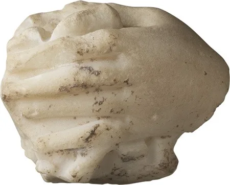 Roman Marble Hand of Hermes with Purse