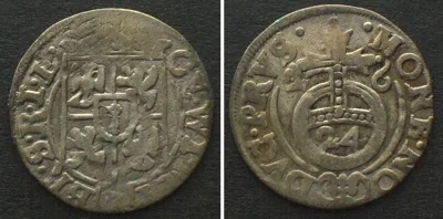 1626 BRANDENBURG 1/24 Thaler 1626, Königsberg mint, GEORG WILHELM silver VF