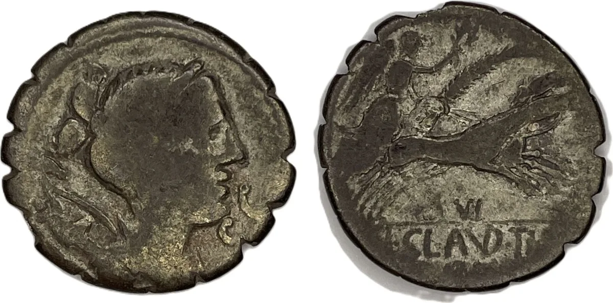 ROMAN REPUBLIC. Ti. Claudius Ti.f. Ap.n. Nero. AR Denarius, Rome Mint, ca. 79 B.