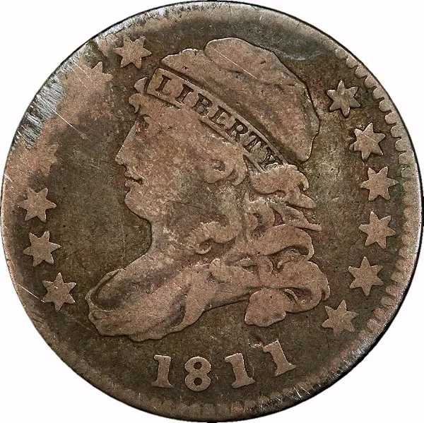 Capped Bust 10¢, , 10¢, G/VG , VG Details