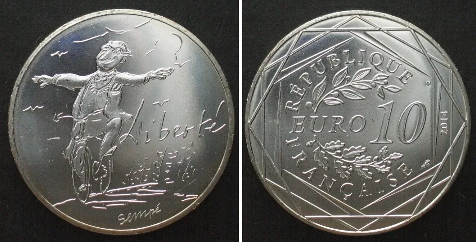 2014 FRANCE 10 Euro 2014 LIBERTE silver UNC