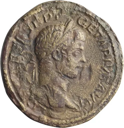 Geta as Augustus. Sestertius
