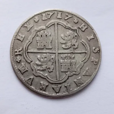 Philip V (1700-1746). 2 reales. 1717. Segovia