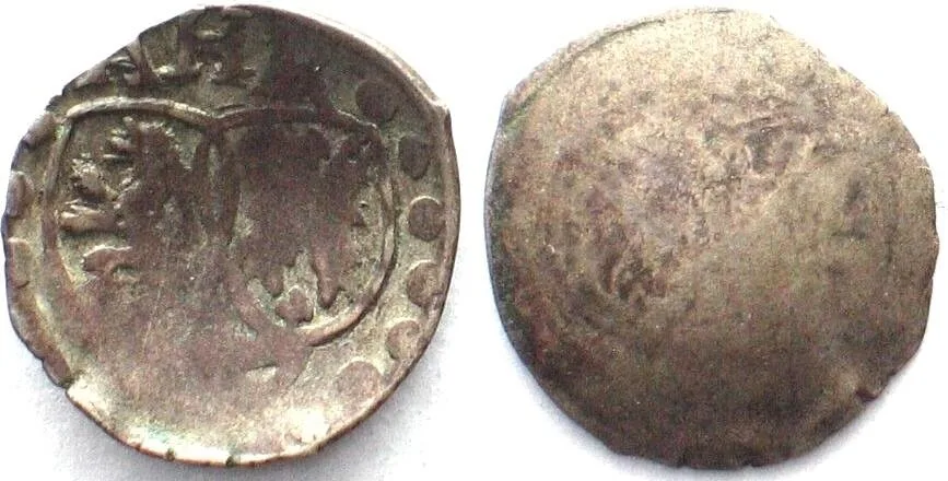 Hohlpfennig 1561-1606 German States SALM-DHAUN. Pfennig ADOLF HEINRICH 1561-1606 silver XF! EF