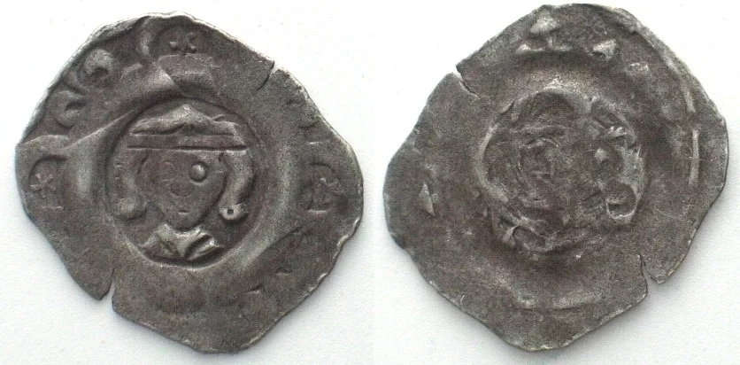 1268-1273 Germany NUREMBERG - IMPERIAL MINT. AR Pfennig 1268-73 LUDWIG II of Bavaria VF+