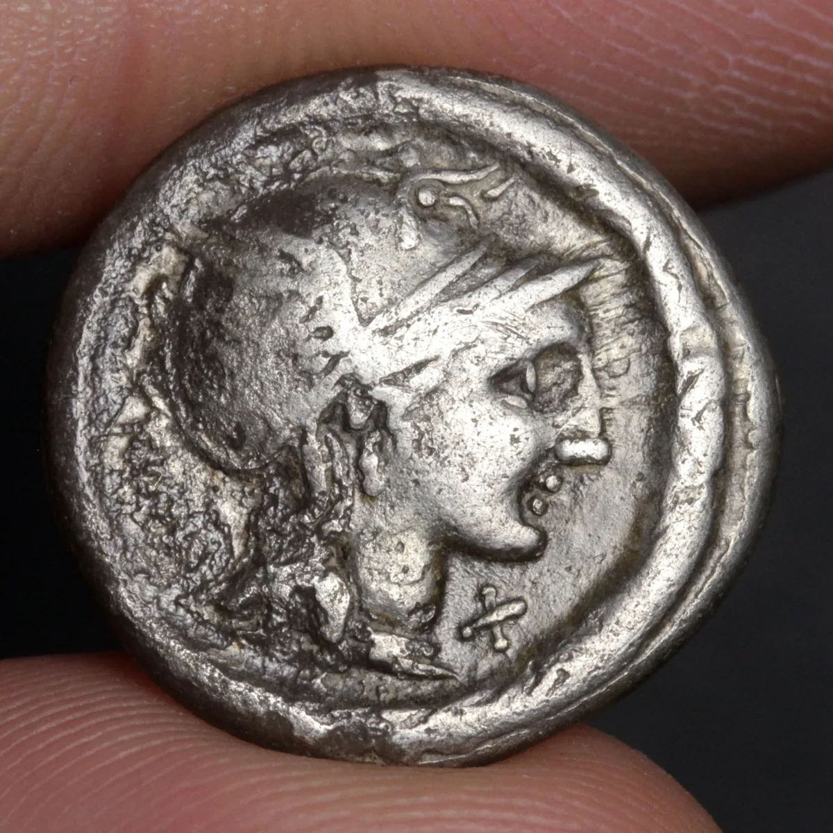 Roman Republic Silver AR Denarius 113BC Manlius Torquatus - Roma/Horseman