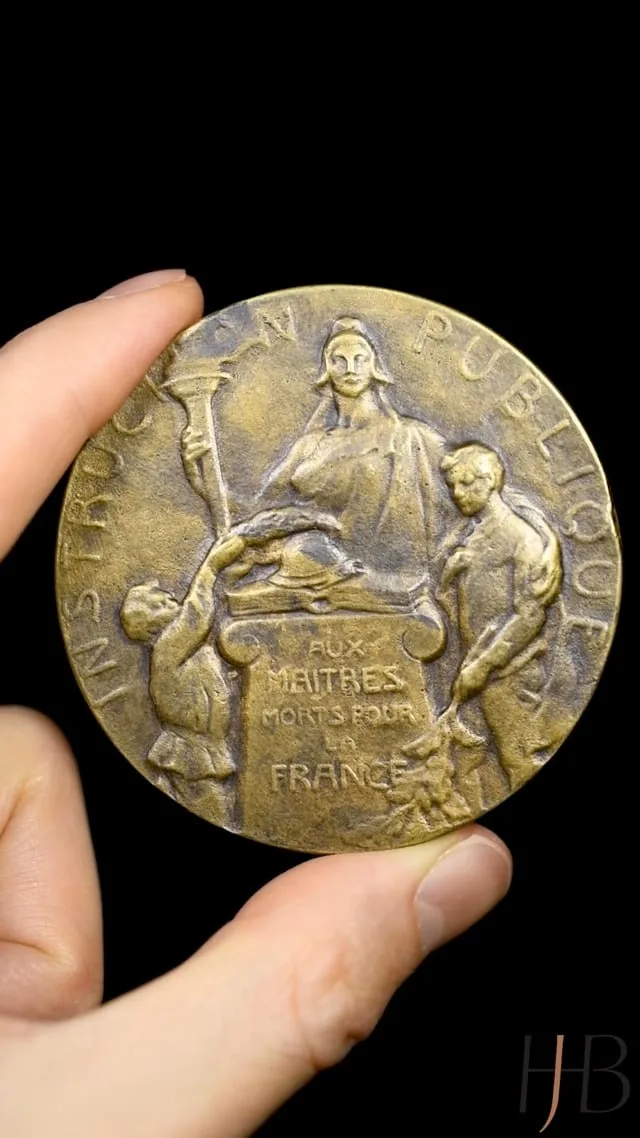 France, A TEACHER, MORT POUR LA FRANCE, 1915, Medal, UNC