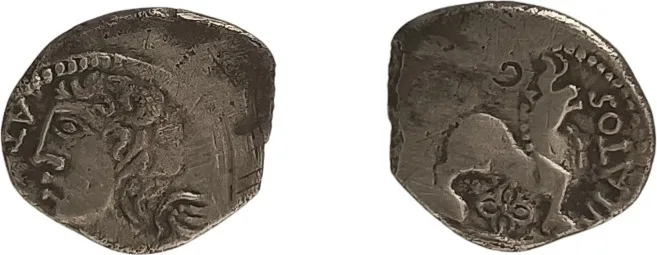 Ateula-Ulatos. Quinarius (Silver, 1.62 g 14-17 mm), c. 40-20.