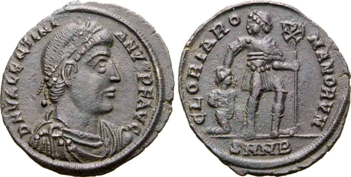 Valentinian I Æ Nummus. Nicomedia, AD 364-367.