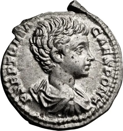 Geta as Caesar. Denarius