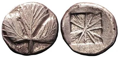 Circa 540-515 B.C.  Sicily. Selinos, AR didrachm 8.85 g. aEF very scarce