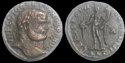 ROMAN DIOCLETIAN 284-305 AD (Struck 301 AD) Large AE 24.3mm, 9.06gm Follis, Alexandria Mint, Scarce
