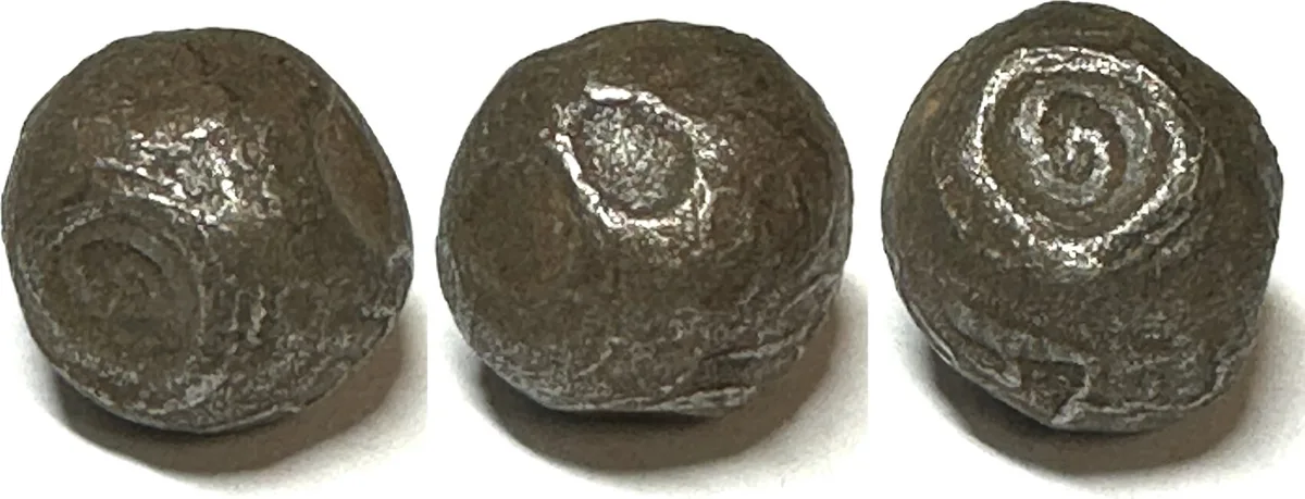1700 NORTH BORNEO SULTANATE. Iron Bullet Money about 1700, middle denomination RARE! VF