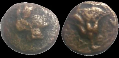 Islands off Caria, Rhodes. 350-300 BC, AE 10.2mm 1.60gm Chalkous. Rhodos / Rose