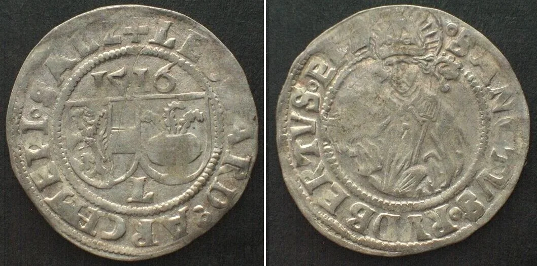 1516 SALZBURG 4 Kreuzer 1516, LEONHARD VON KEUTSCHACH, silver UNC-!!!