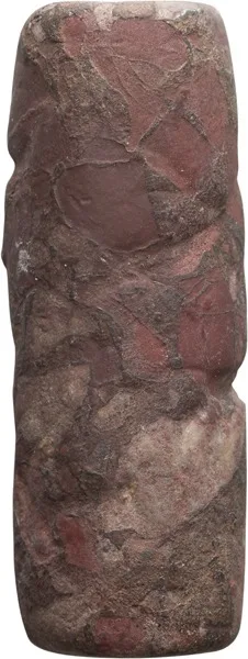 Sumerian Red Stone Cylinder Seal of a Hunting Scene