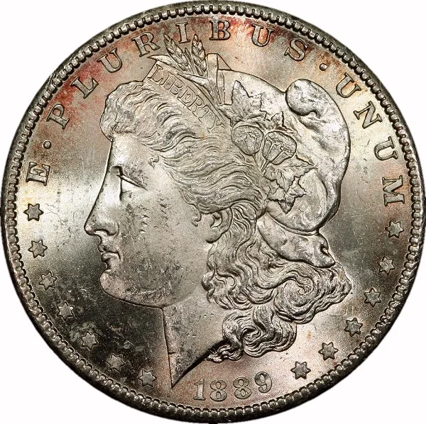 Morgan Dollar, 1889-S, $1, MS63 , PCGS