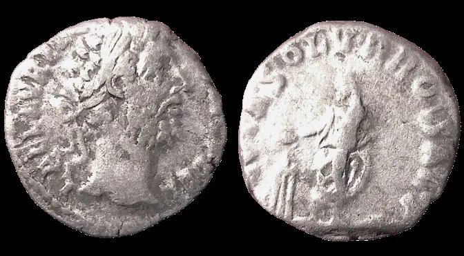 COMMODUS 177-192 AD (Struck 191 AD) AR 17mm, 2.8gm Denarius. Rome, Scarce.