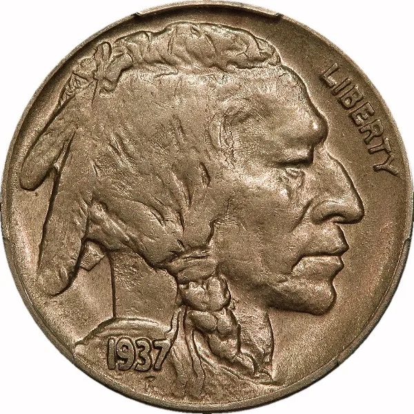 Buffalo Nickel, 1937-D, 3 Legs, 5¢, AU55 , PCGS/CAC