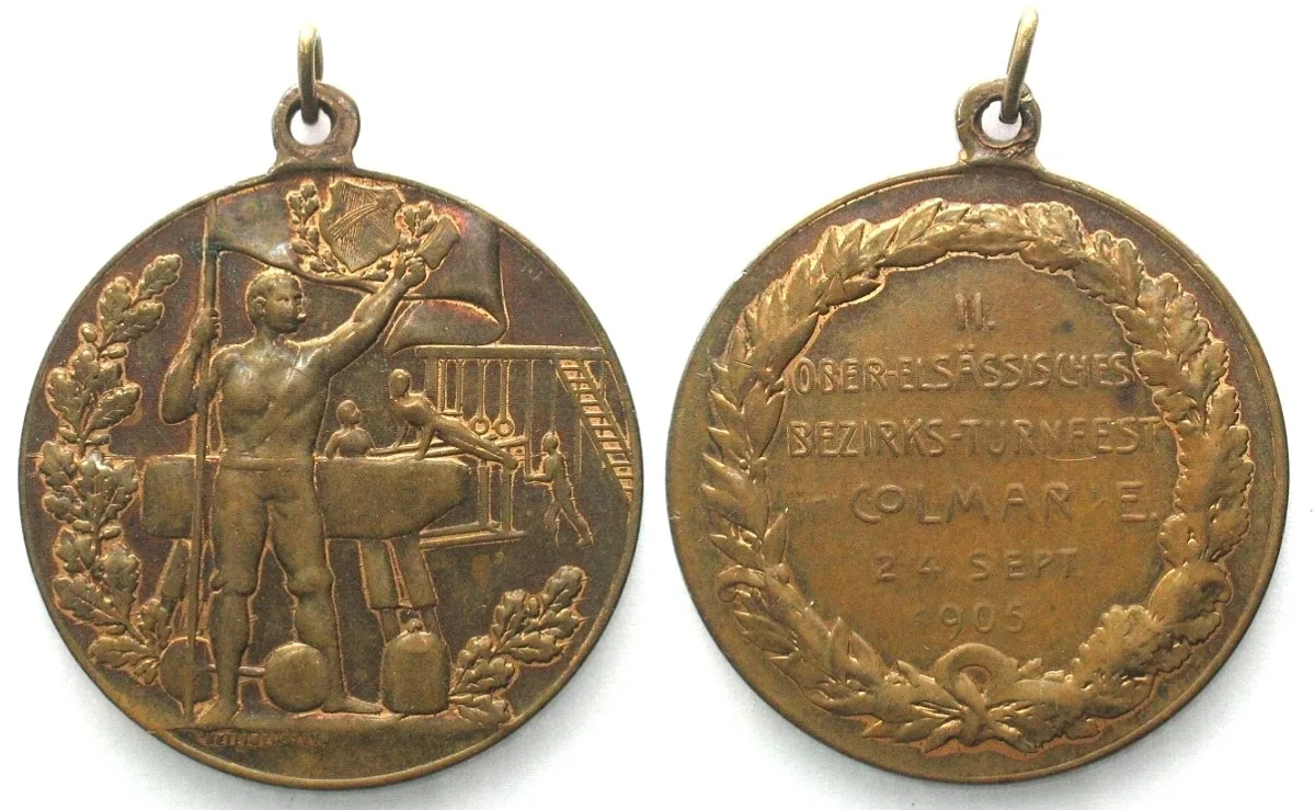 1905 COLMAR - Gymnastic Festival 1905, bronze, 36mm AU