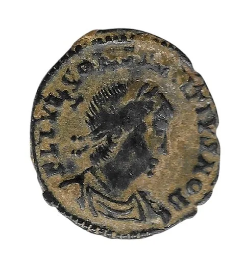 Constantius II AE 16.8mm 1.43gm follis. 332-333 AD follis, Cyzicus